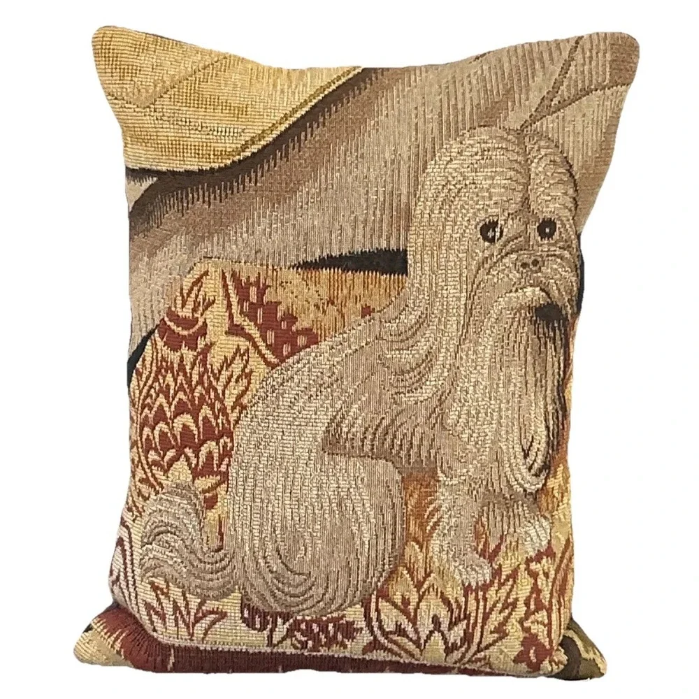 Pillow Tapestry Shih Tzu Dog Brown Zips St Island GA France